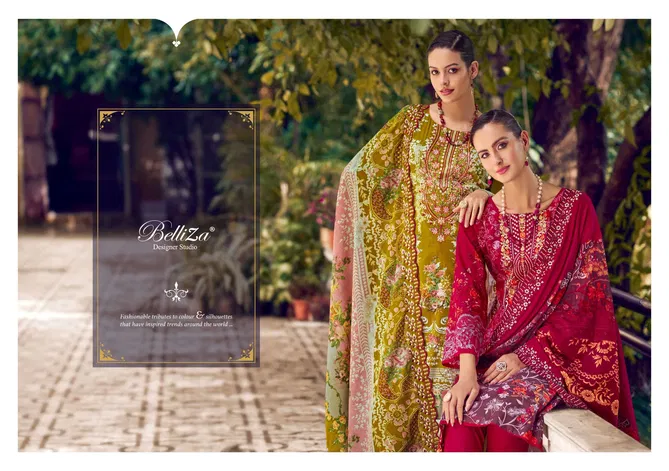 Guzarish Vol 16 By Belliza Embroidery Cotton Printed Dress Material Wholesale Shop In Surat